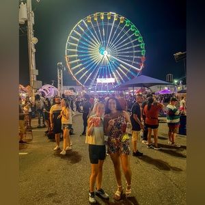 Two piece multicolor floral set from Red Dress. 🌹 Wore once, like new condition